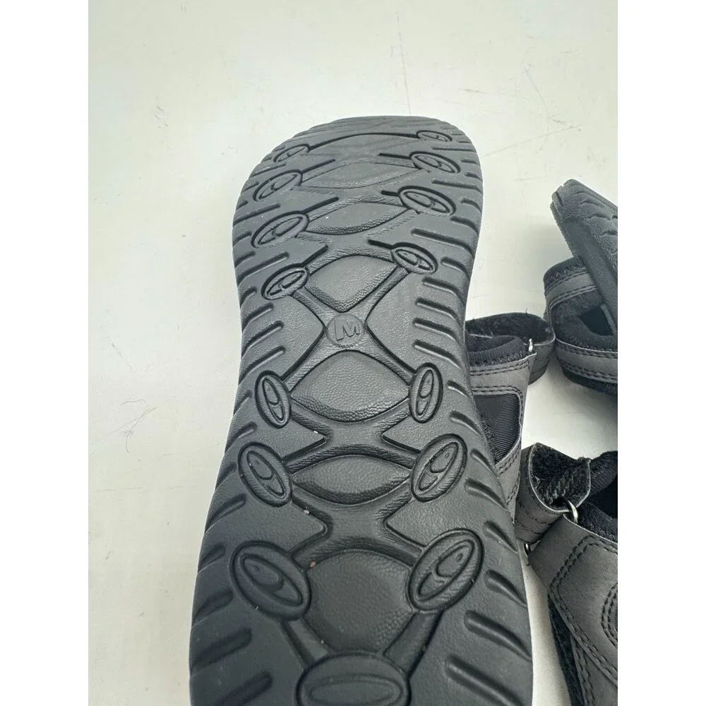 Merrell Mens Sandspur 2 Convert Sandals Black Leather Slingback Outdoors Casual